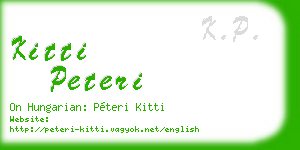 kitti peteri business card